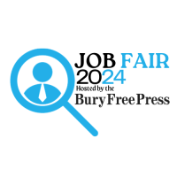Logo for Bury Free Press Job Fair 2024